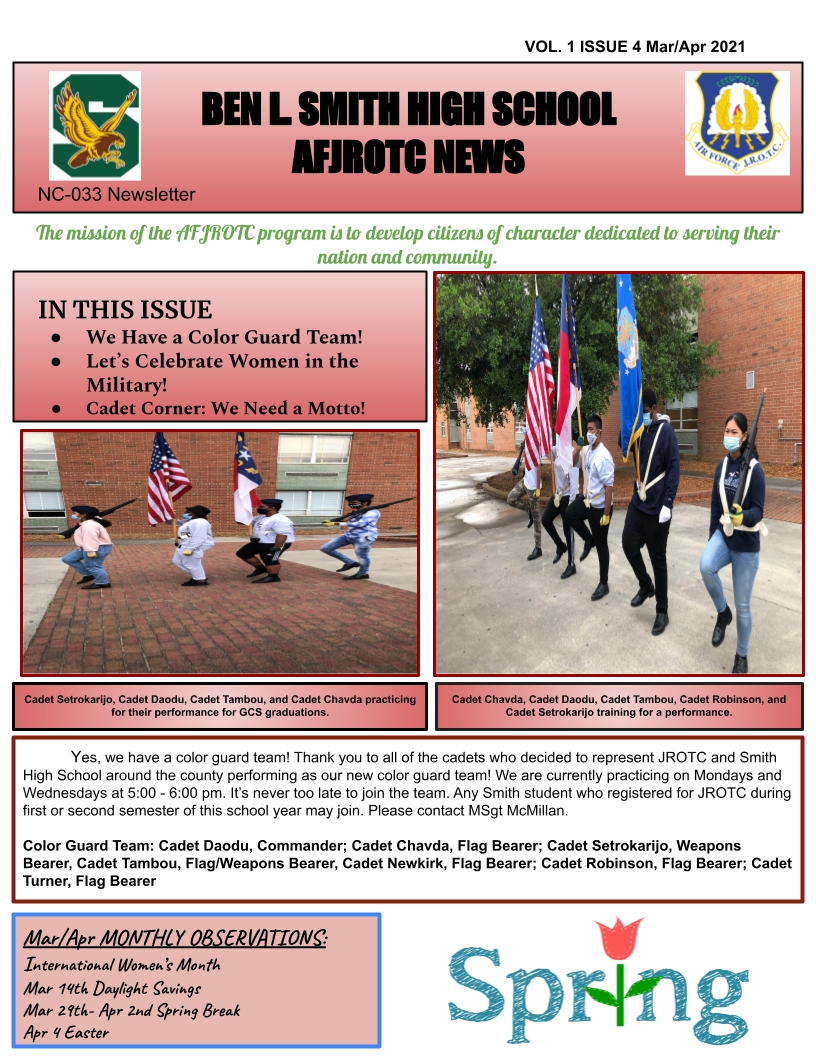 March/April Newsletter